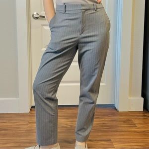 Gray Striped Trousers Dress Pants Uniqlo